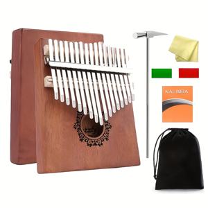 TEMU 17건반 엄지피아노, 칼림바 여행용 에디션, 초보자 여아를 위한 핑거피아노, 생일 & 휴일 선물, 트렌디한 악기, 크리스마스 선물 추천, 파티 분위기 조성, 가족 모임에 이상적, 음악 악기 선물 세트, 예술적 장식품, 결혼식, 축제 & 생일 파티에 완벽한 선물