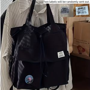 TEMU 대용량 출퇴근 여행 숄더백 패션 다기능 백팩 학생 가방 여성 캐주얼 가방 옥스포드 천 핸드백 조절 가능한 숄더 스트랩 지퍼 잠금 신학기 백팩 경량 및 내구성, 십대용