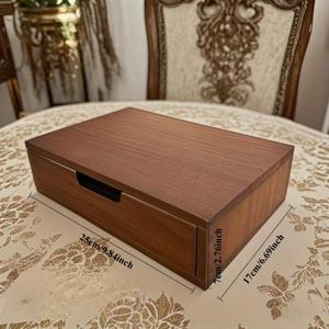 TEMU 원목 서랍 정리함! 다용도 빈티지 스타일 데스크탑 수납 상자, 집, 책상 및 서랍 정리를 위한 필수품, 가정 수납용 서랍 정리함