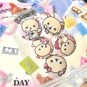 TEMU 베이지 베어 시리즈 미니 뱃지 5개 세트 - 창의적이고 독특한 고품질 장식품