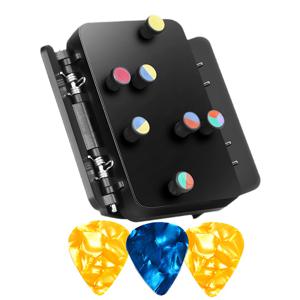 TEMU 3개의 피크가 포함된 우쿨렐레 코드 헬퍼 키트 – 색상 코드 차트가 있는 간편한 원키 트레이너 | 손가락 불편함 완화 & 빠른 코드 학습 | 23인치 및 26인치 우쿨렐레에 적합 – 초보자에게 완벽한 도구