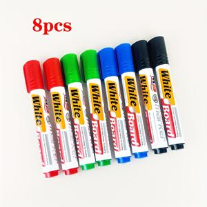 TEMU 대용량 화이트보드 마커 8개 세트, 교사용 지울 수 있는 수성 펜, 빨간색, 파란색, 검은색, 녹색으로 제공