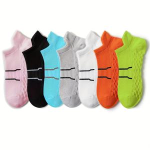 TEMU 여성용 통기성 스포츠 발목 양말 7켤레 - 아치 지지, 발가락 및 뒤꿈치 강화, 골지 디자인의 흡습성 인비저블 양말, 헬스, 러닝 및 일상복에 적합, 다양한 색상으로 제공