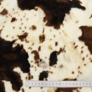TEMU 프리컷 소가죽 패턴 소프트 플러시 원단 - 50 X 165cm/19.68 X 65인치, 포근한 인조 퍼, 블랙 & 화이트 동물 패턴, 폴리에스터 소재, DIY 모자, 가방, 플러시 인형, 공예 및 홈 데코에 완벽 | 플러시 질감 | 부드러운 소재
