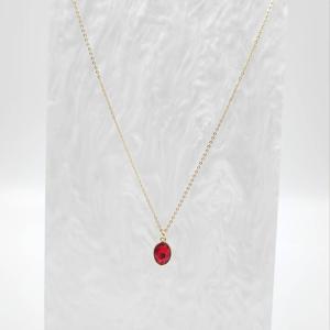 TEMU 조디악 탄생석 펜던트, 정교한 스타일, 순수 구리 핸드컷 페이셋 유리 목걸이