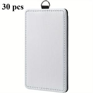 TEMU 10-30개입 승화 블랭크 투명 ID 배지 홀더 열전사 프린트 수직 ID 카드 홀더, 배지용 방수 이름표 홀더 (코치 사무실 직원용)