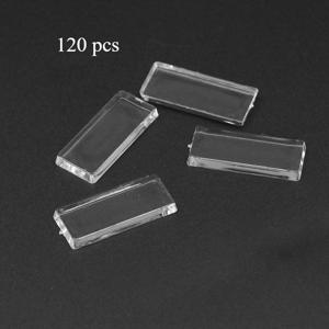 TEMU 60/120개 대형 직사각형 투명 네일 아트 컬러 팔레트 세트, 무향 네일 샘플 스틱 연습용 손톱 디스플레이 보드, 천연 네일 폴리쉬 접착 카드 - 네일 살롱 및 홈 매니큐어 도구