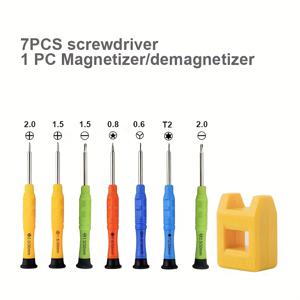 TEMU 범용 Apple Android 폰 분해 및 수리 키트 (시계, 안경 등 정밀 장치 수리용 7개의 미니 드라이버 및 자석 포함)