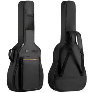 TEMU 1개 에이블 기타 지그 백, 패딩 처리된 내부, 조절 가능한 어깨 스트랩 & 등 걸이 링 포함 – 가벼운 여행용, 베이스 기타 포함 – 블랙 폴리에스터, 기타 여행 케이스 | 세련된 기타 가방 | 튼튼한 지그 백