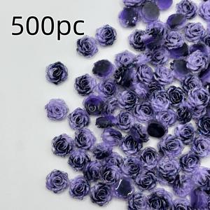 TEMU 500개 블루 퍼플 골든 리본 라운드 꽃 스티커 세트, 8mm 미니 플랫 플라워, 선물 포장용 고품질 PET 재질, 네일 아트 DIY, 스크랩북, 스티커, 공예 장식, 아트 키트, 스크랩북 용품, 매끄러운 표면, 다용도 장식, 다이어리 꾸미기, 스테커, 다이어리 스티커