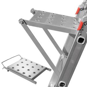 TEMU 클리버 확장 사다리 액세서리 세트, 철제 소형 플랫폼 접이식 사다리 액세서리 트레이, 가정용 다기능 접이식 사다리, 사다리 도구 트레이 페인터의 플랫폼, 대부분의 표준 사다리와 호환 가능, 설치가 쉽고 안전한 작업