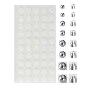 TEMU 2세트 비침성 바디 주얼리 스티커, 인조 피부 피어싱, 스테인리스 스틸 눈썹 링, 입술 래브레드 스터드, 교체 볼,