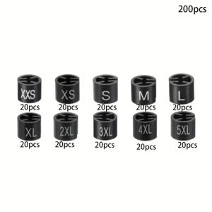 TEMU 옷걸이 사이즈 라벨 - 200개입 네발 옷집게, 편리한 옷 정리 및 보관용 플라스틱 핀