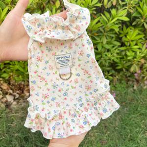 TEMU 펫 고양이와 강아지를 위한 프릴 플로럴 드레스