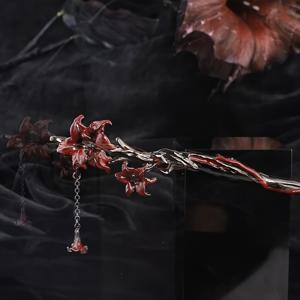 TEMU 세련된 레트로 맞춤형 헤어핀 시리즈, 니치 디자인, 스위트 앤 쿨 헤어핀, 새로운 중국 스타일, 다크 스타일, 핫한 고급 헤어 액세서리 D76