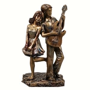 TEMU 기타 조각이 있는 환상적인 커플 조각상 - 야외 정원, 파티오, 발코니 장식용 로맨틱 레진 피규어 - 클래식 사랑 테마, 전기 필요 없음, 데이에 완벽, 정원 장식 | 로맨틱 장식 | 세밀한 장인 정신, 정원 장식