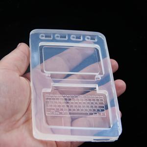 TEMU 에폭시 노트북 컴퓨터 모델 실리콘 몰드 초고투명 소형 노트북 컴퓨터 수제 레진 액체 몰드