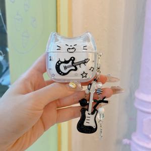 TEMU 고양이 귀 기타 아기 고양이 헤드폰 케이스, 4세대, 3세대, 1/2세대 호환, 새로운 스타일