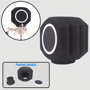 TEMU 녹음 스튜디오용 마이크 방음 커버, 고밀도 방음 기능 포함. 고밀도 폼 스펀지로 효과적으로 노이즈 및 반사 감소. 휴대용 마이크 노이즈 감소 커버로 적합합니다.