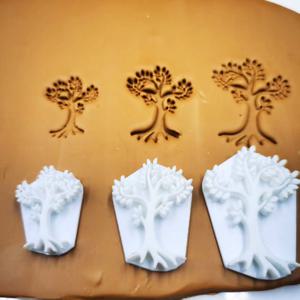 TEMU 3개 폴리머 클레이 몰드 세트 (생명의 나무), 세라믹 클레이, 도자기 및 기타 재료에 스탬핑에 적합, 주얼리 펜던트, 귀걸이를 위한 내구성 있는 플라스틱 스탬프 제작에 이상적