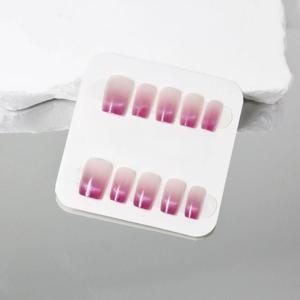 TEMU 10개입 세미핸드메이드 프렌치 스타일 캣아이 숏 프레스온 네일, 탈착식 인조네일, 착용 준비 완료 네일팁