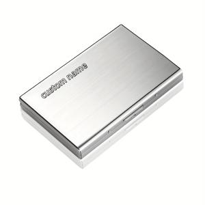 TEMU 다양한 색상으로 제공되는 새로운 맞춤형 스테인리스 스틸 카드 홀더. 안티 자석 및 도난 방지 기능이 있으며, 매끄럽고 고급스러운 미니 스타일로 버스 카드, 은행 카드 등을 보관하기에 완벽합니다.