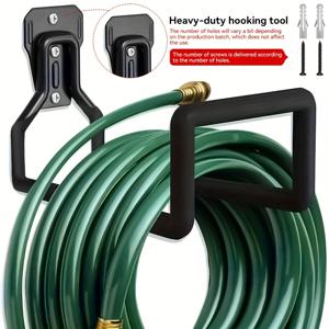 TEMU 고강도 금속 정원 호스 릴 홀더 - 벽걸이형, 야외 마당용 내구성 있는 철제 구조, 호스 및 물탱크용 안전한 벽걸이 장착, 정원 호스 홀더, 벽걸이 디자인, 견고한 소재