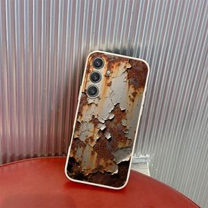 TEMU 폰 케이스: 오렌지 러스트 모바일 폰 케이스 - 삼성 갤럭시 S20, S20+, S21, S21FE, S22, S22울트라, S23, S23FE, S24, S25, S25엣지 M2, M4, M5, M10S, M22, M32, M42, F04, F05, F12, F42용 - 고급스럽고 내구성 강한 드롭 & 마모 방지 커버