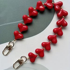 TEMU 스타일리시 마카롱 컬러 폰 랜야드 - 비즈가 있는 귀여운 복숭아 디자인, 분실 방지 코드, 완벽한 데이 선물, 수제, 다양한 색상 옵션, 폰 액세서리 | 재미있는 디자인 | 내구성 있는 코드, 폰 랜야드, 랜야드