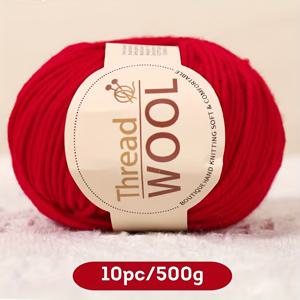 TEMU 호주 메리노 울 실 10다발, 각 500g - 부드럽고 따뜻한 멀티컬러 그라데이션, 핸드다이드 DIY 뜨개질 & 코바늘 프로젝트용 - 스카프, 모자, 스웨터 - 가을 & 겨울에 완벽한 겨울 뜨개질 용품|부드러운 질감의 실|따뜻한 의류 소재, 울 실