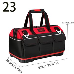 TEMU 다기능 전기기사용 공구 가방, 고하중 내마모성 옥스포드 천 휴대용 공구 가방, 대형 철물공구 파우치