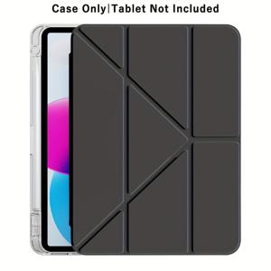 TEMU 아이패드 9.7'' 10.2'' 5세대 6세대 7세대 8세대 9세대 10세대 11세대 10.9'' 11'' 에어 1 2 3 4 5 6 7 11 2024 2025 미니 6 7 8.3'' 프로 11 2018 2020 2021 2022 태블릿 보호 케이스 투명 3+Y-폴드 아크릴 안티벤딩 신형 하드 케이스 펜 홀더 자동 슬립/ 지원