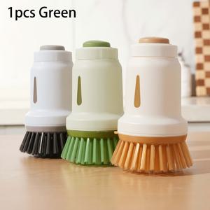TEMU 새로운 실용적인 주방용 액체 설거지 브러쉬 1개, 가정용 누름식 냄비 청소 도구, 다기능이며 조리 기구에 부드러움, 냄비 청소에 특별히 설계됨