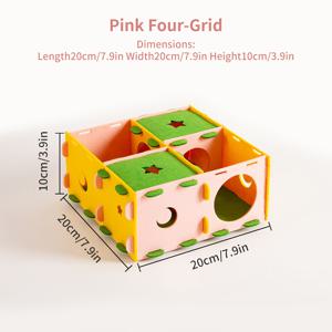 TEMU 소형 애완 동물 용품, 소형 동물 터널 장난감, 햄스터 미로 터널 은신처, 기니피그 골든 햄스터 수면 둥지 소형 애완 동물 둥지