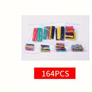 TEMU 164피스 고강도 열수축 튜빙 키트 - 2:1 수축 비율 케이블 슬리브 - 전기 기술자, 자동차, 가정 수리용 멀티컬러 절연 튜브 세트 (케이스 포함)