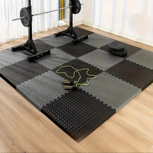 TEMU 태권도 짐, 무술 스튜디오, 가정용 맞물림식 폼 퍼즐 매트 24개, 거실 및 침실용 미끄럼 방지 방음 바닥 매트, EVA 폼 맞물림식 피트니스 매트, 미끄럼 방지, 방수, 낙하 방지, 충전 불필요, 배터리 없음, 범용, 가정 피트니스 및 야외 훈련용으로 적합