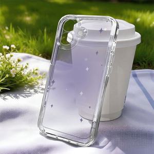 TEMU 휴대폰 케이스 - 아이폰 17 17Ari 16 15 14 13 12 11 Pro Max X XS XR XSMAX 7 8 6 6S Plus용 퍼플 그라데이션 패턴 휴대폰 케이스, 만화 투명 미끄럼 방지 풀커버 TPU 휴대폰 케이스, 패션 충격 방지 소프트 쉘 보호 케이스, 투명 휴대폰 케이스