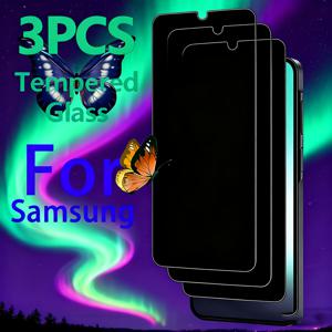 TEMU 삼성 갤럭시 노트 20 5G용 3개 세트, 낙시 방지 강화유리 화면 보호 필름, 프라이버시 보호 필름, 엿보기 방지 광택 보호, 고화질, 9H 경도, 간편한 설치, 간단한 부착 도구 포함