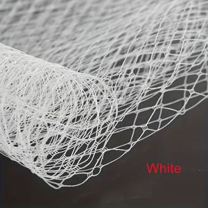 TEMU 25CM 넓은 베일 모자, 네트 메시 원단으로 제작된 새장 베일 장식, 웨딩 모피에리 트림 및 헤어 추가에 완벽