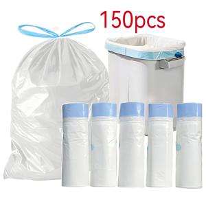 TEMU 튼튼하고 누수 방지, 냄새 차단 기능이 있는 드로스트링 잠금 장치가 있는 쓰레기 봉투 - 가정, 사무실, 애완 동물 배설물에 적합한 초강력, 찢김 방지, 오버사이즈 15.14-56.78 L (15-60 리터) 봉투