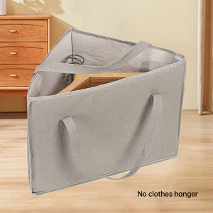 TEMU 1개 옷걸이 보관 가방, 삼각형 디자인, 부직포 소재, 하단 지지 패드 포함, 튼튼하고 내구성 좋음, 다양한 크기의 옷걸이 40개 보관 가능, 가정 옷장 보관, 건조대 옷걸이 보관, 가구 보관에 적합