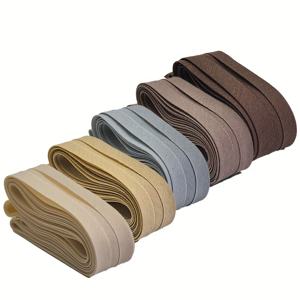 TEMU 5개입, 폭 2/3인치, 총 길이 13.6야드, 의류 및 홈 텍스타일용 무광 비어스 바인딩 테이프, 의류 추가용 멀티 컬러 파이핑