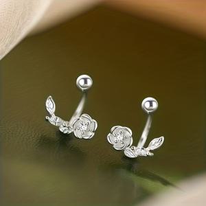 TEMU 꽃 스터드 귀걸이 - 여성을 위한 독특한 디자인, 시장의 새로운 인기 상품, 고급스럽고 럭셔리한 귀걸이