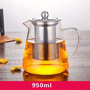 TEMU 차를 분리하기 위해 설계된 강화된 내열 유리 찻잔, 고온에서 차를 추출하기 위한 스테인리스 스틸 필터가 특징이며, 대용량 및 다용도 응용성을 제공합니다.