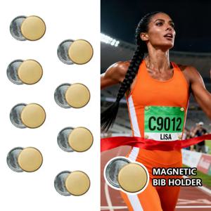 TEMU 마라톤 번호판 클립 4/8개 세트, 자석 레이스 번호판 클립, 마라톤 필수품 번호판 버클 달리기 번호판 자석 핀 홀더, 주자, 필드 트라이애슬론, 사이클링 대회 및 댄서용