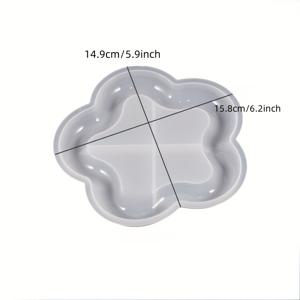 TEMU 1개 DNEJIU 꽃 실리콘 몰드 - 레진 에폭시 클레이 석고 다용도 DIY 주얼리 제작 & 공예 몰드, 재사용 가능한 꽃 모양 트레이, 디테일한 꽃잎, 수공예 디스플레이 케이스, 레진 아트 캐스팅 패턴