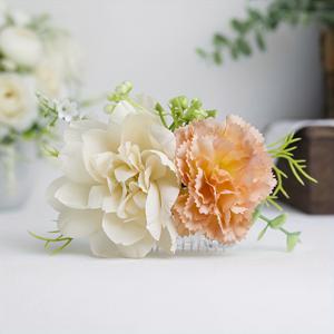 TEMU 인조 꽃을 선택하세요! 멀티컬러 프리시아, 카네이션, 수국 등! 브라이덜 헤드피스, 신부 들러리 장식, 사진 소품으로 완벽!