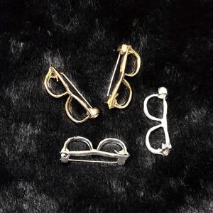 TEMU 미니 고급 심플 스ムース 안경테 스타일 안전핀, 여성을 위한 골든 및 실버리 그레이 다용도 유니크 패션 핀, 다기능 재봉 및 뜨개질 의류 액세서리