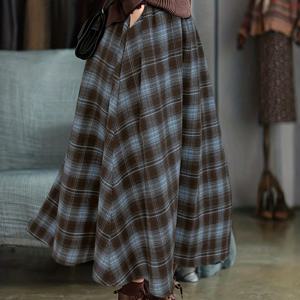 TEMU 플러스 사이즈, 신축성 있는 허리라인의 포켓 포함 A라인 맥시 원피스, 캐주얼/리조트 스타일, 봄/여름 아이템