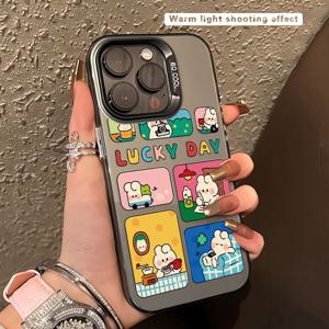 TEMU 휴대폰 케이스 - 애플 시리즈 11/12/13/14/15/16/17 Pro Max 및 삼성 시리즈 A05/A15/A25/A35/A55/S23/S25 Ultra에 적합한 IMD 실버 애니메이션 패턴 프린트 휴대폰 케이스